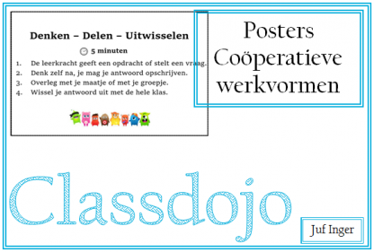 Classdojo - Posters Coöperatieve Werkvormen - Juf Inger